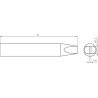 Weller Ultra Lötspitze RTU 032 S L MS, meißelförmig lang Ø 3,2 × 0,8 mm, MIL-SPEC