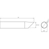 Weller Ultra Lötspitze RTU 050 B MS, abgeschrägt Ø 5,0 mm, MIL-SPEC