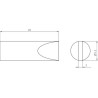 Weller Ultra Lötspitze RTU 093 S MS, meißelförmig Ø 9,3 × 2,0 mm, MIL-SPEC