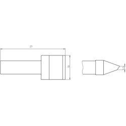 Weller Ultra Lötspitze RTU 100 K MS, klingenförmig Ø 10,0 mm, MIL-SPEC
