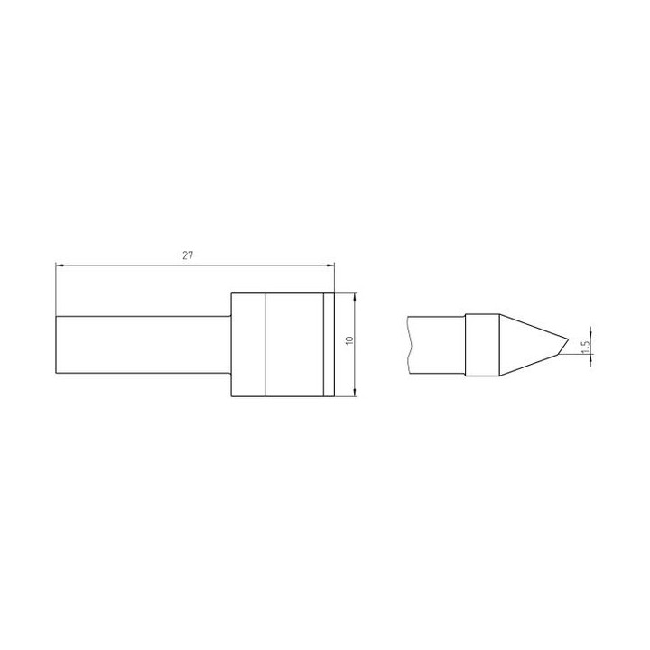Weller Ultra Lötspitze RTU 100 K MS, klingenförmig Ø 10,0 mm, MIL-SPEC