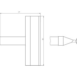Weller Ultra Lötspitze RTU 330 K MS, klingenförmig 33,0 mm, MIL-SPEC
