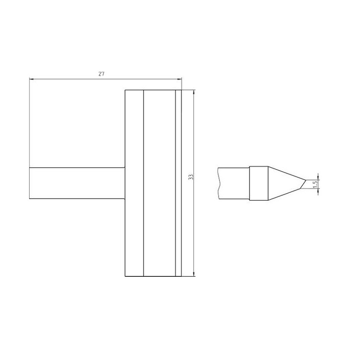 Weller Ultra Lötspitze RTU 330 K MS, klingenförmig 33,0 mm, MIL-SPEC