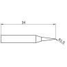 Weller Ultra Lötspitze RTUS 010 C L MS, meißelförmig, 2,2 X 1,0 mm, MIL SPEC