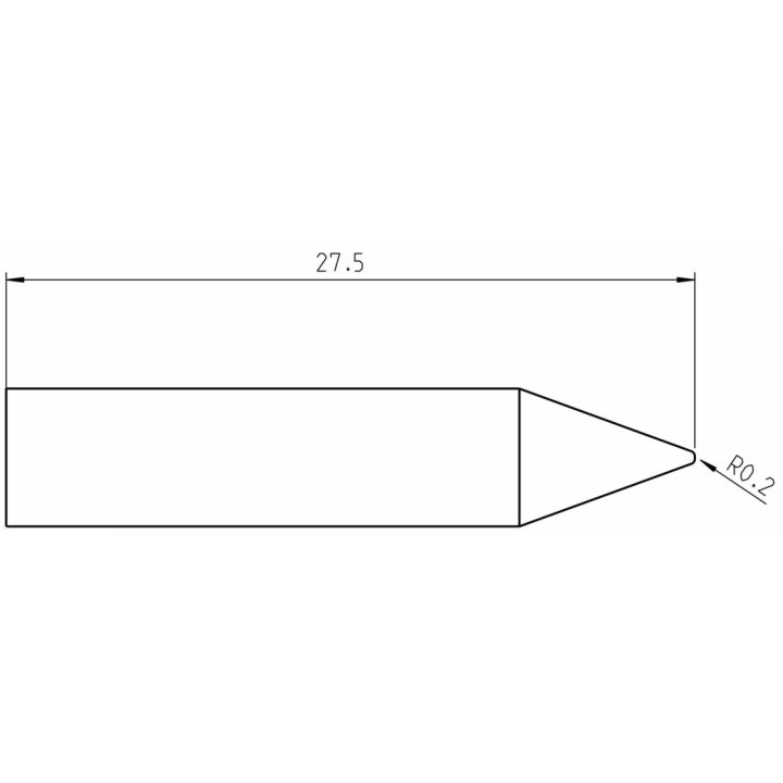 Weller Ultra Lötspitze RTUS 004 C MS, konisch Ø 0,4 mm, MIL SPEC
