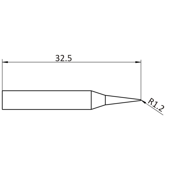 Weller Ultra Lötspitze RTUS 012 S L MS, meißelförmig, 1,2 X 0,3 mm, MIL SPEC