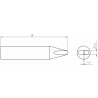 Weller Ultra Lötspitze RTUS 015 S MS, meißelförmig, 1,5 X 0,4 mm, MIL SPEC