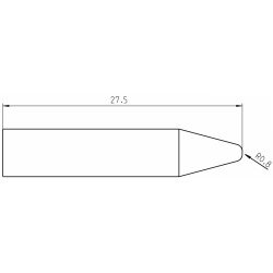 Weller Ultra Lötspitze RTUS 016 C MS, konisch Ø 1,6 mm, MIL SPEC
