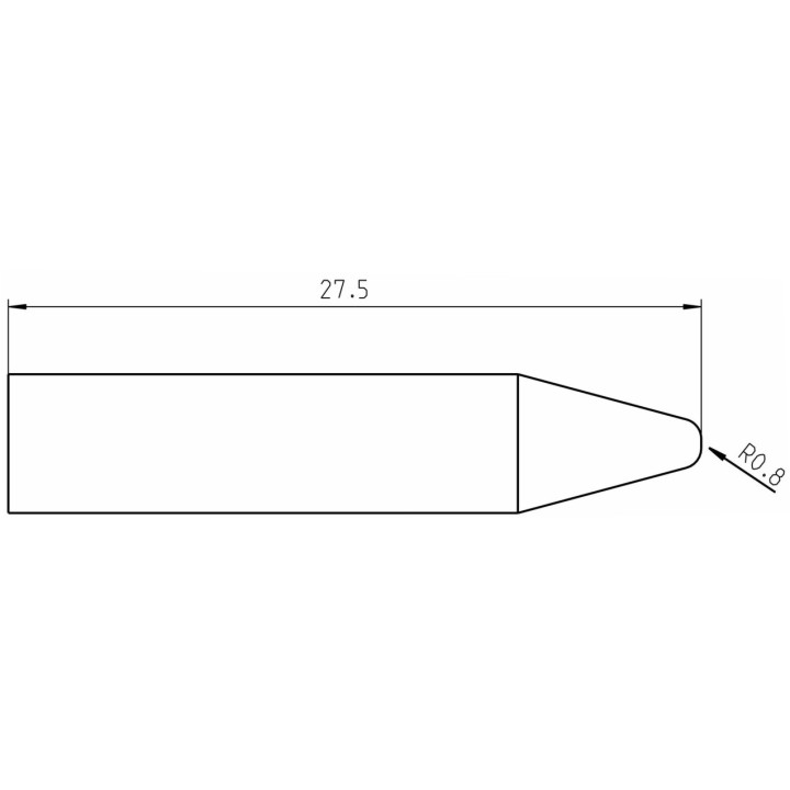 Weller Ultra Lötspitze RTUS 016 C MS, konisch Ø 1,6 mm, MIL SPEC