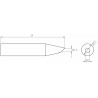Weller Ultra Lötspitze RTUS 020 B MS, schräg 2,0 mm, MIL SPEC