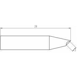 Weller Ultra Lötspitze RTUS 020 G MS, Lötdepot Spitze 2,0 mm, MIL SPEC
