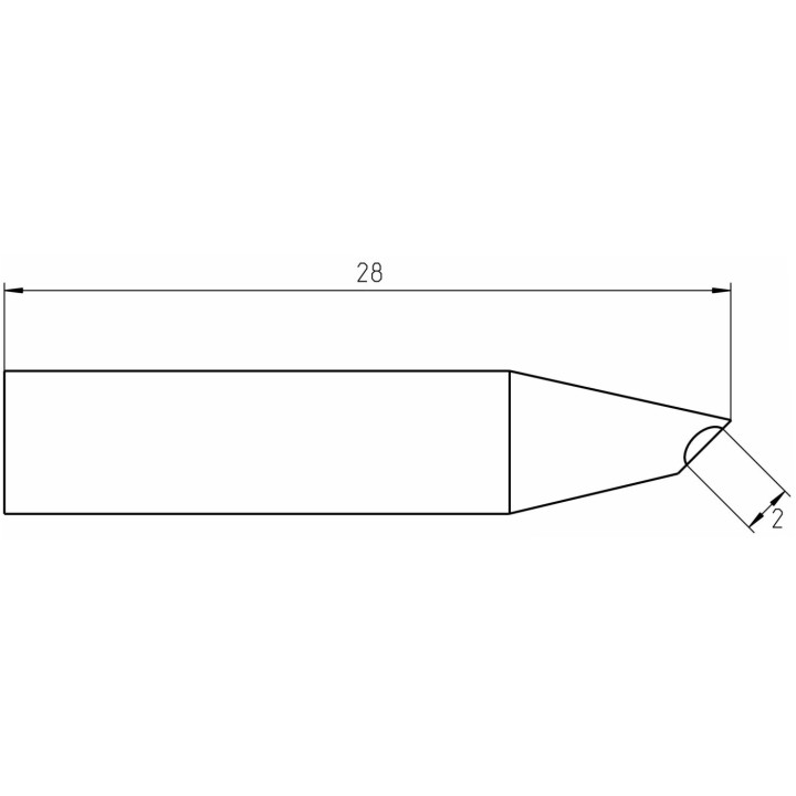 Weller Ultra Lötspitze RTUS 020 G MS, Lötdepot Spitze 2,0 mm, MIL SPEC