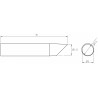 Weller Ultra Lötspitze RTUS 050 B MS, schräg 5,0 mm, MIL SPEC