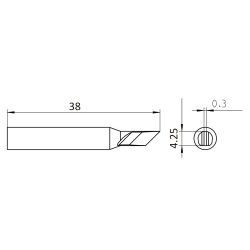 Weller Ultra Lötspitze RTUS 060 K L MS, messerförmig 6,0 mm, MIL SPEC