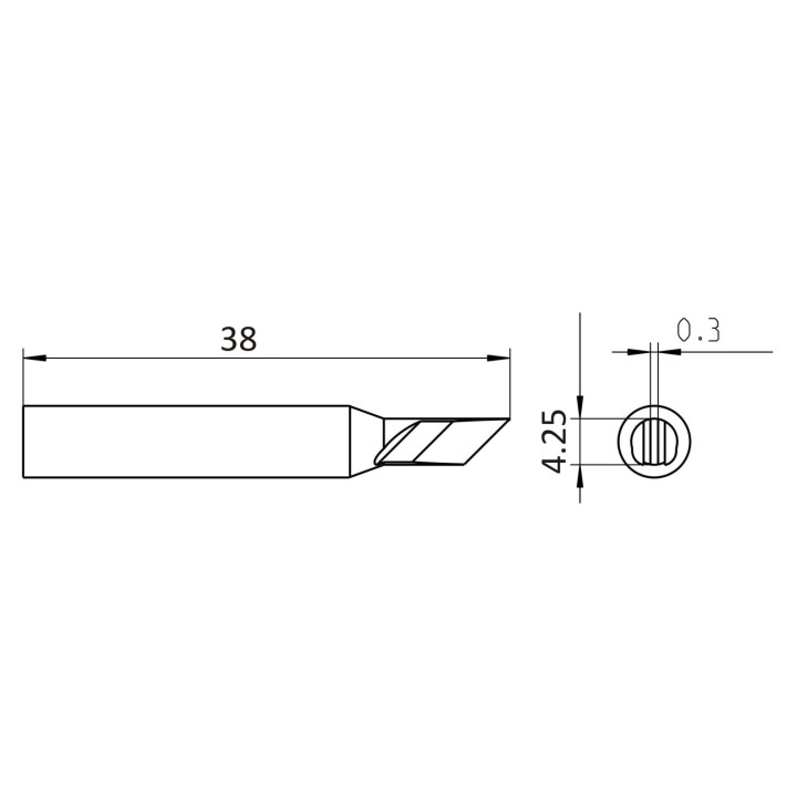 Weller Ultra Lötspitze RTUS 060 K L MS, messerförmig 6,0 mm, MIL SPEC