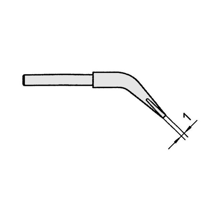 Weller WTA 1 Spitzenset gebogen 45°, meißelförmig 1 x 0,5 mm