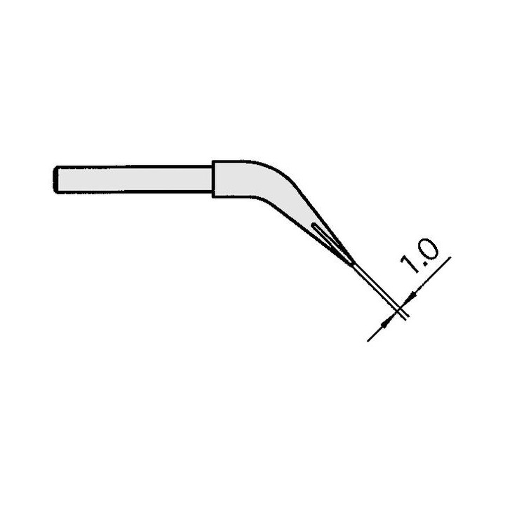 Weller WTA 1S Spitzen gebogen 45°, meißelförmig 0,5 x 0,5 mm