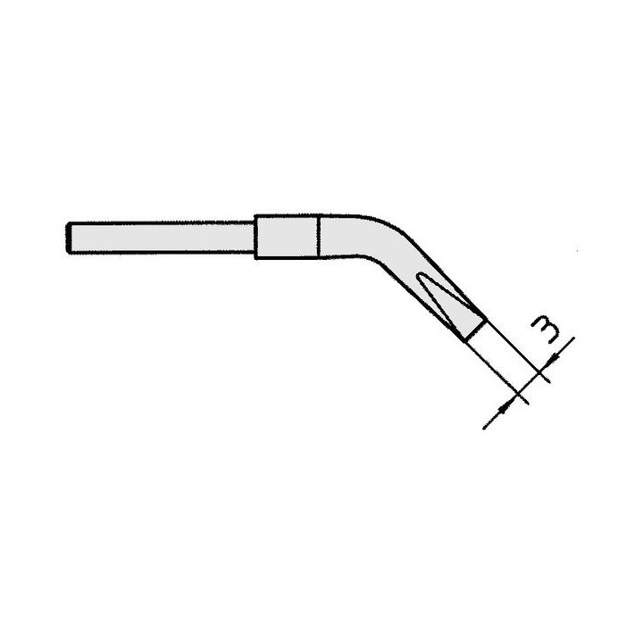 Weller WTA 2 Spitzenset gebogen 45°, meißelförmig, 3 x 0,5 mm