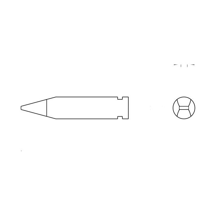 Weller Lötspitze XH-B, meißelform, 2,4 x 0,8 mm