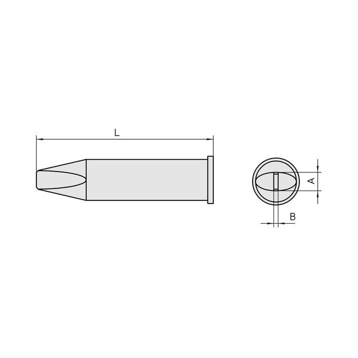 Weller Lötspitze XHT-D, meißelform, 5 x 1,2 mm
