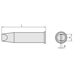 Weller Lötspitze XHT-E, meißelform, 7,6 x 1,5 mm