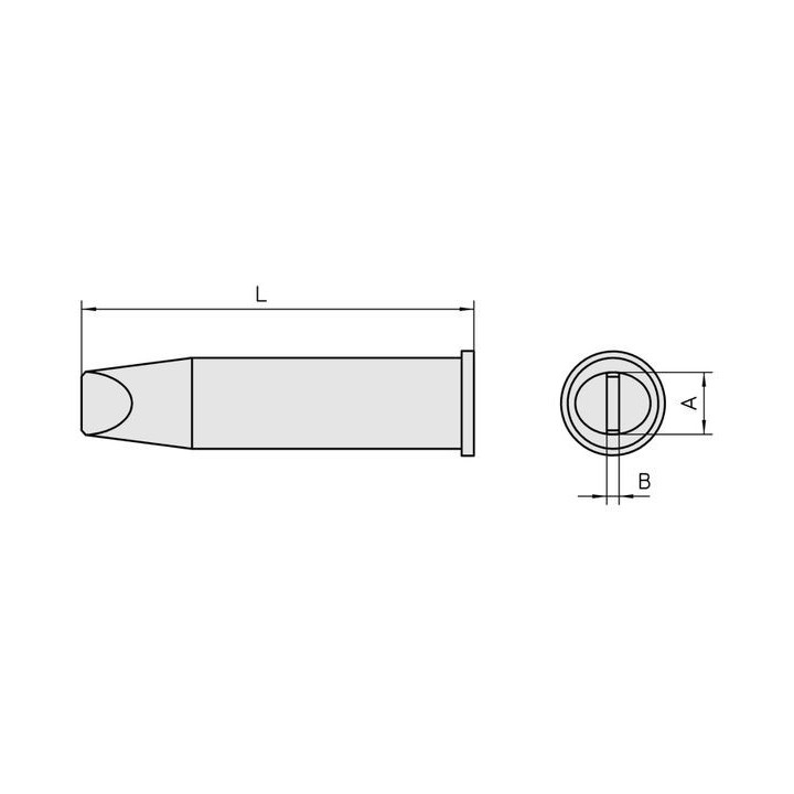 Weller Lötspitze XHT-E, meißelform, 7,6 x 1,5 mm