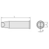 Weller Lötspitze XHT-E, meißelform, 7,6 x 1,5 mm