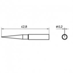 Weller Lötspitze XNT-1L, lang, Ø 0,2 mm, 43 mm
