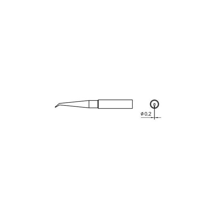Weller Lötspitze XNT-1LX, rund, lang, Ø 0,2 mm
