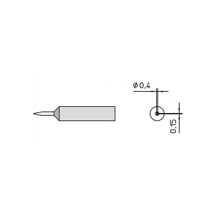 Weller Lötspitze XNT-1SC, meißelförmig schlank, 0,4 x 0,15 mm