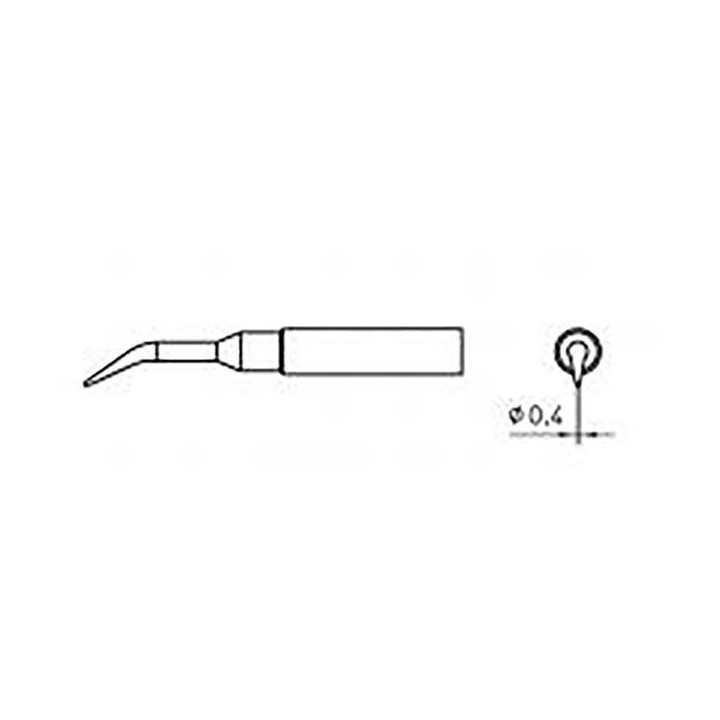 Weller Lötspitze XNT 1SLX, rund, Ø 0,4 mm, 39,5 mm