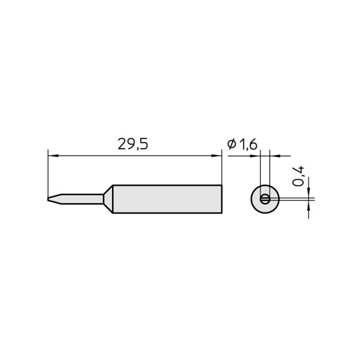 Weller Lötspitze XNT-6, meißelförmig, 1,6 x 0,4 mm