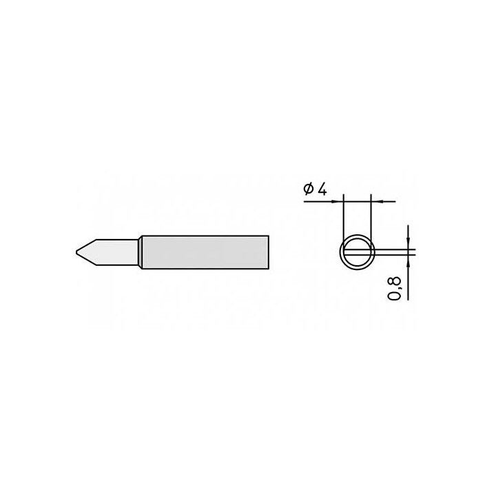 Weller Lötspitze XNT-D, meißelförmig, 4 x 0,8 mm