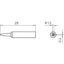 Weller Lötspitze XNT-K, meißelförmig, 1,2 x 0,4 mm