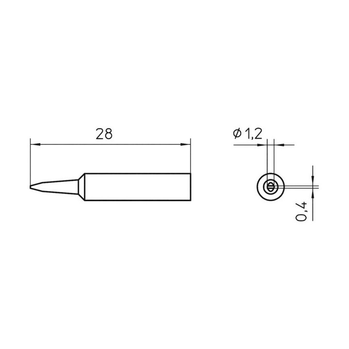 Weller Lötspitze XNT-K, meißelförmig, 1,2 x 0,4 mm