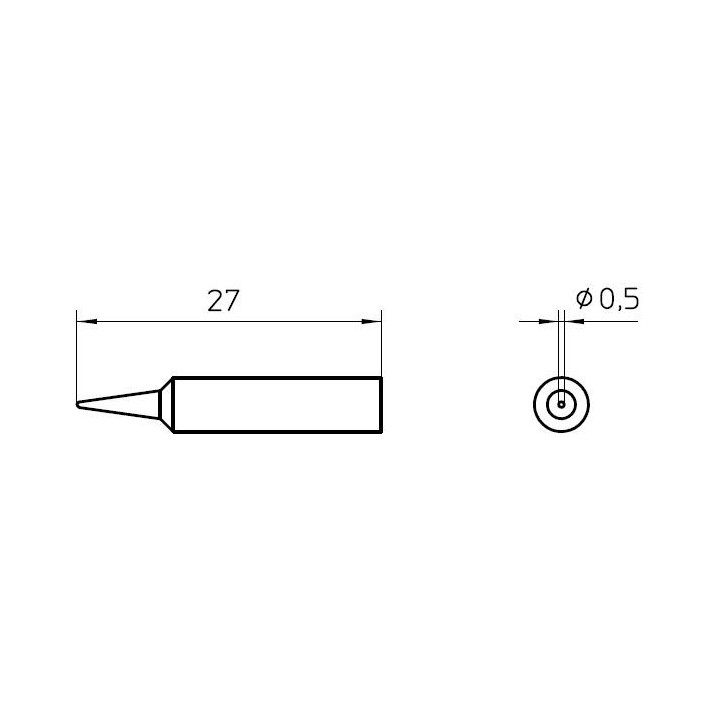 Weller Lötspitze XNT-S, konisch, Ø 0,4 mm