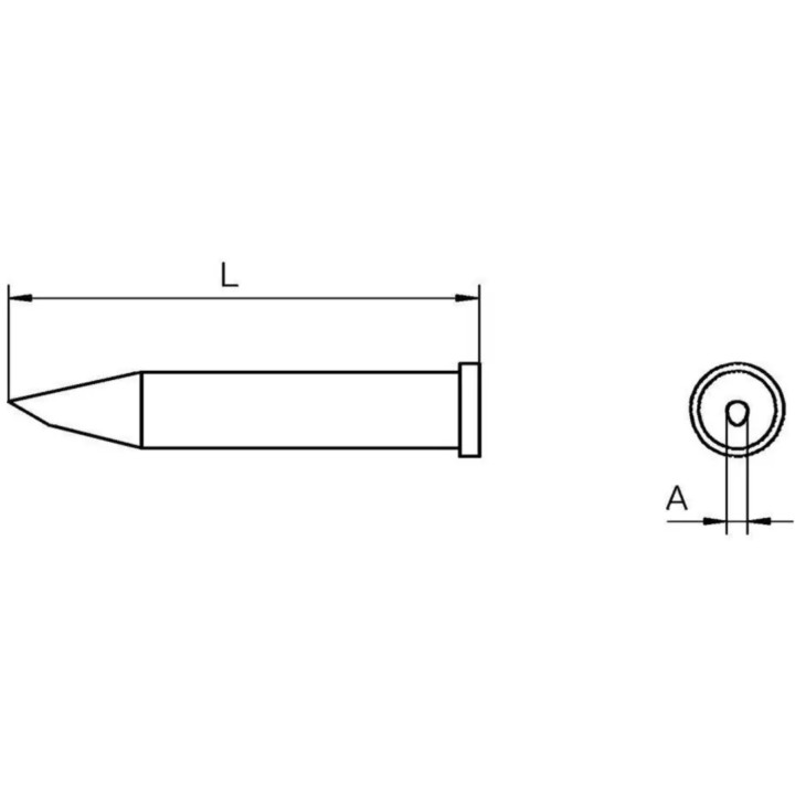 Weller Lötspitze XT-AA, abgeschrägt 60°, Breite 1,6 mm