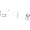 Weller Lötspitze XT-AA, abgeschrägt 60°, Breite 1,6 mm
