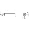 Weller Lötspitze XT-AL, meißelförmig, lang, 1,6 x 1 mm
