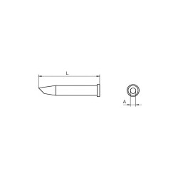 Weller Lötspitze XT-CC, abgeschrägt 45°, Breite 3,2 mm
