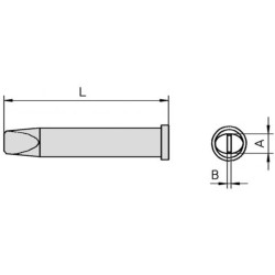 Weller Lötspitze XT-D, meißelförmig, 4,6 x 0,8 mm