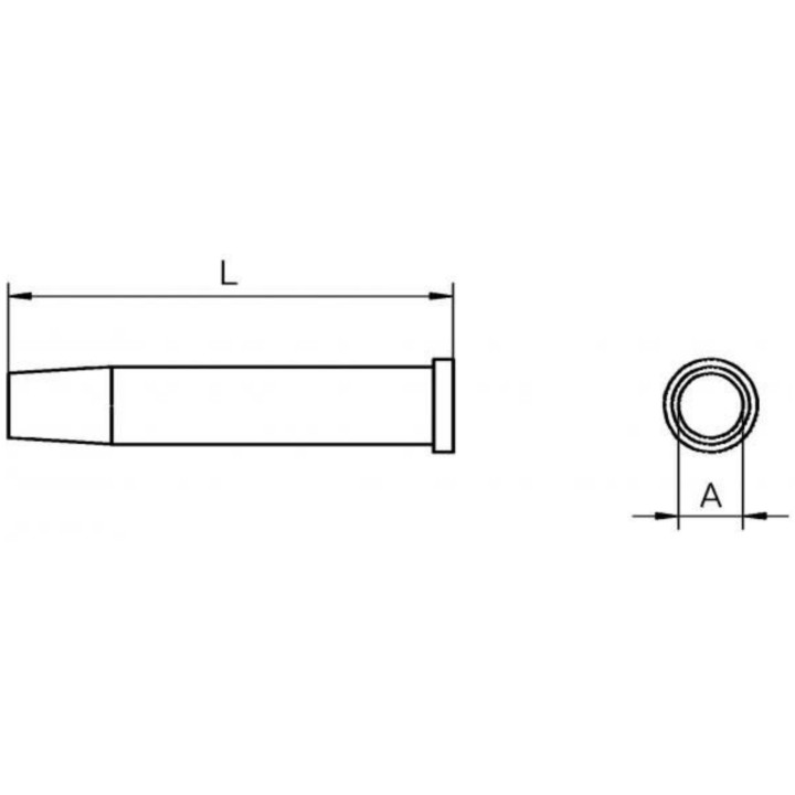 Weller Lötspitze XT-DS, rund, D: 5 mm