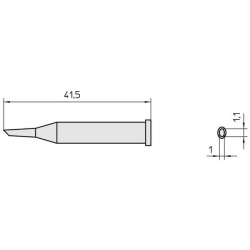 Weller Lötspitze XT-GW3, Lotdepot, D: 0,8 / 0,9 mm
