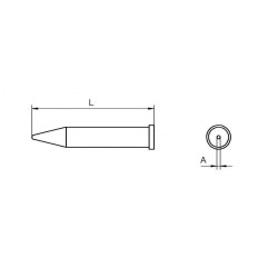 Weller XT O Lötspitze, konisch, D: 1 mm