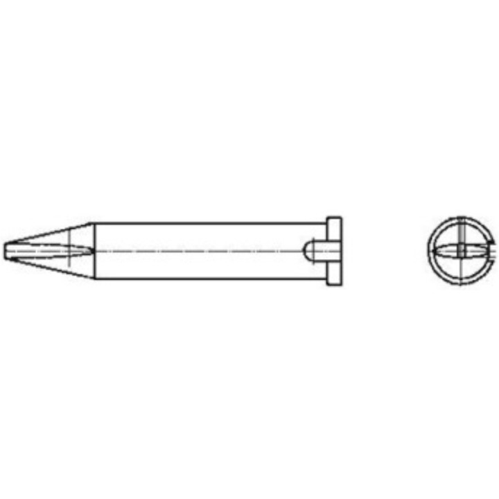 Weller Lötspitze XTR-CCT, mit Verdrehschutz, Meißelform, 1,6 x 0,7 mm