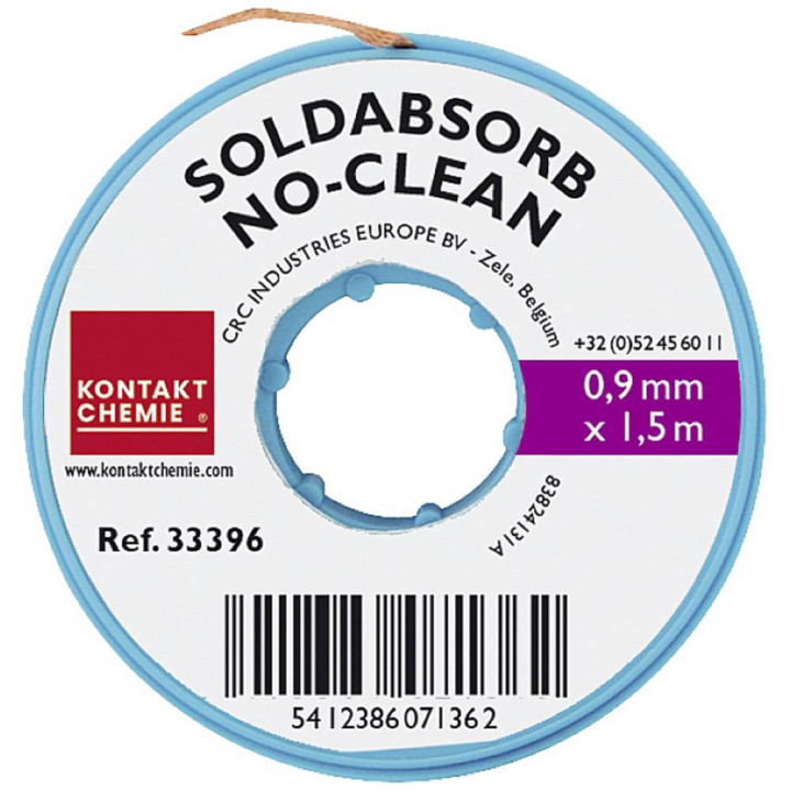 Soldabsorb Entlötlitze, No-Clean, 0,9 mm x 1,5 m
