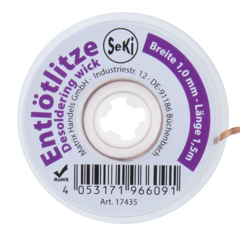 SeKi Entlötsauglitze 1,0mm - 1,5 Meter