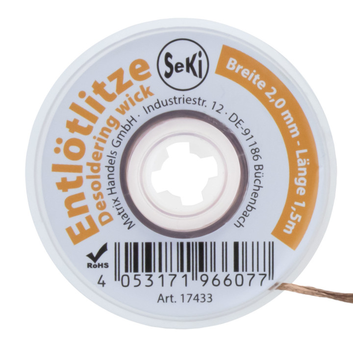 SeKi Entlötsauglitze 2,0mm - 1,5 Meter