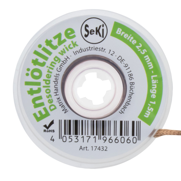 SeKi Entlötsauglitze 2,5mm - 1,5 Meter