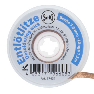 SeKi Entlötsauglitze 3,0mm - 1,5 Meter